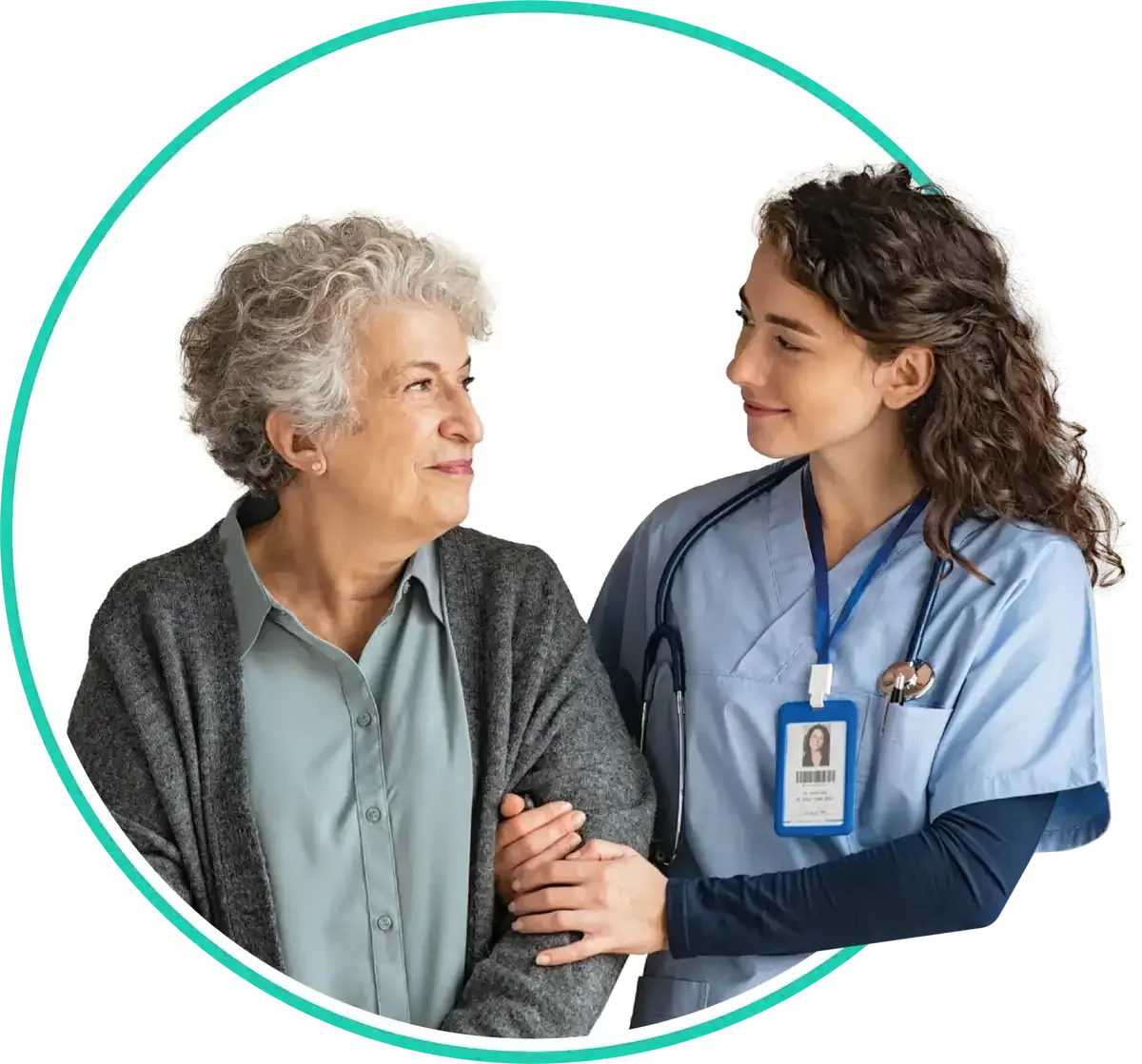 Acompañante de salud y paciente